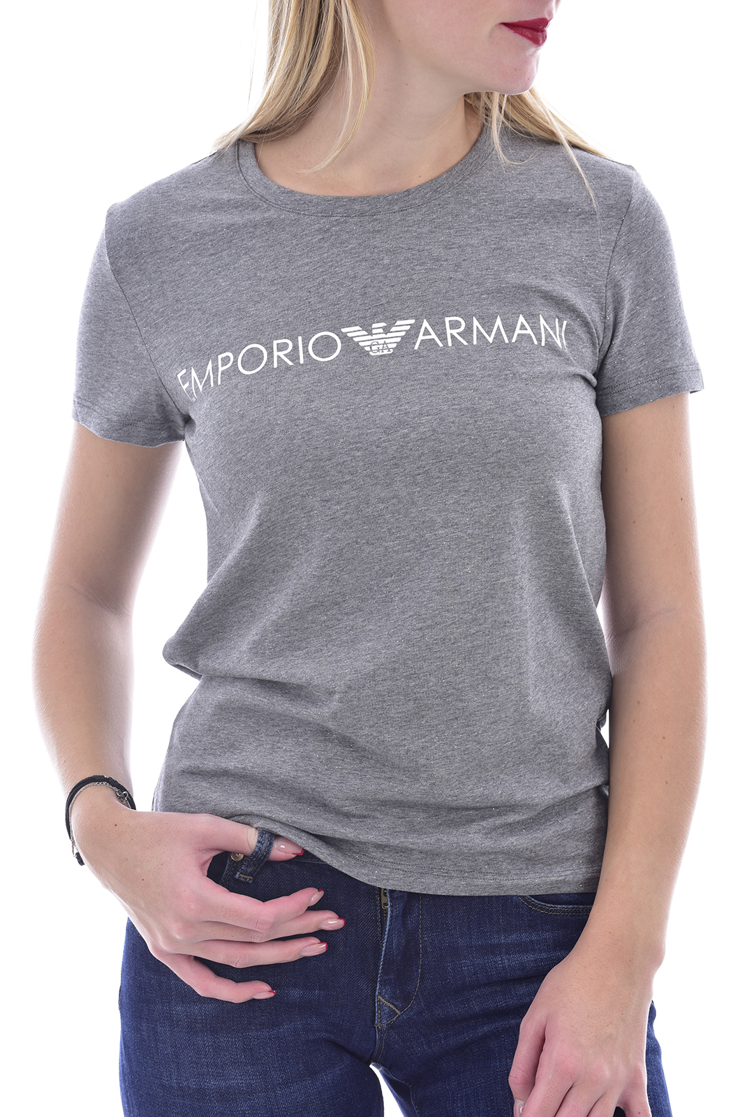 Tee-shirt stretch gris Emporio Armani - 164272