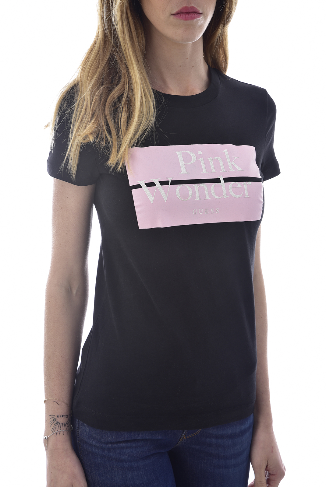 Tee-shirt noir avec imprimé Guess - Viviana