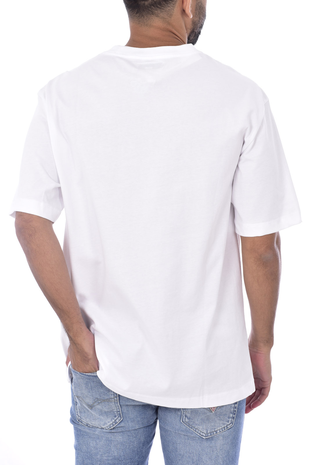 Tee-shirt Blanc Regular M0gi95 K9xf0 Guess Jeans