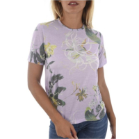 Guess Tee-shirt Violet Print Fleuri W82i26 
