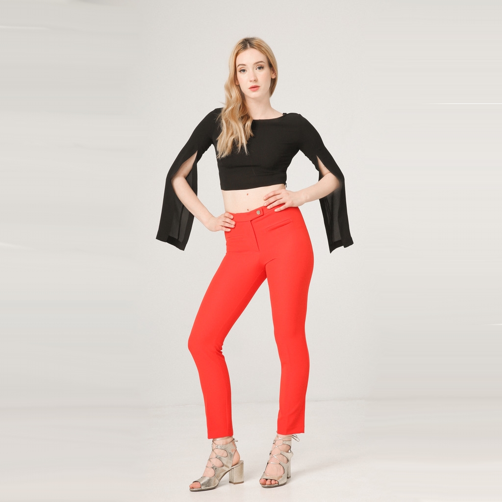  Pantalon rouge flare - Fontana 2.0 Annabella 