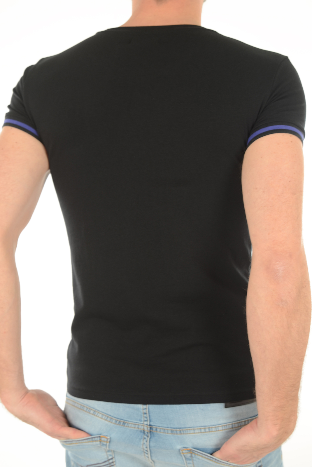 T-Shirt noir stretch homme - Emporio Armani 111035 6A525