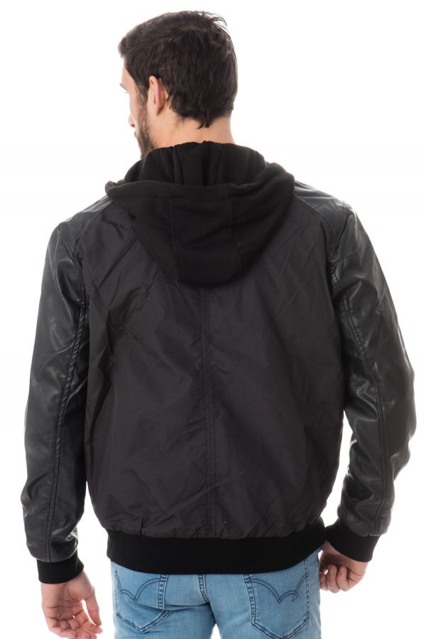 Kaporal Bomber Noir Djef A Capuche Homme - PRIX FOU