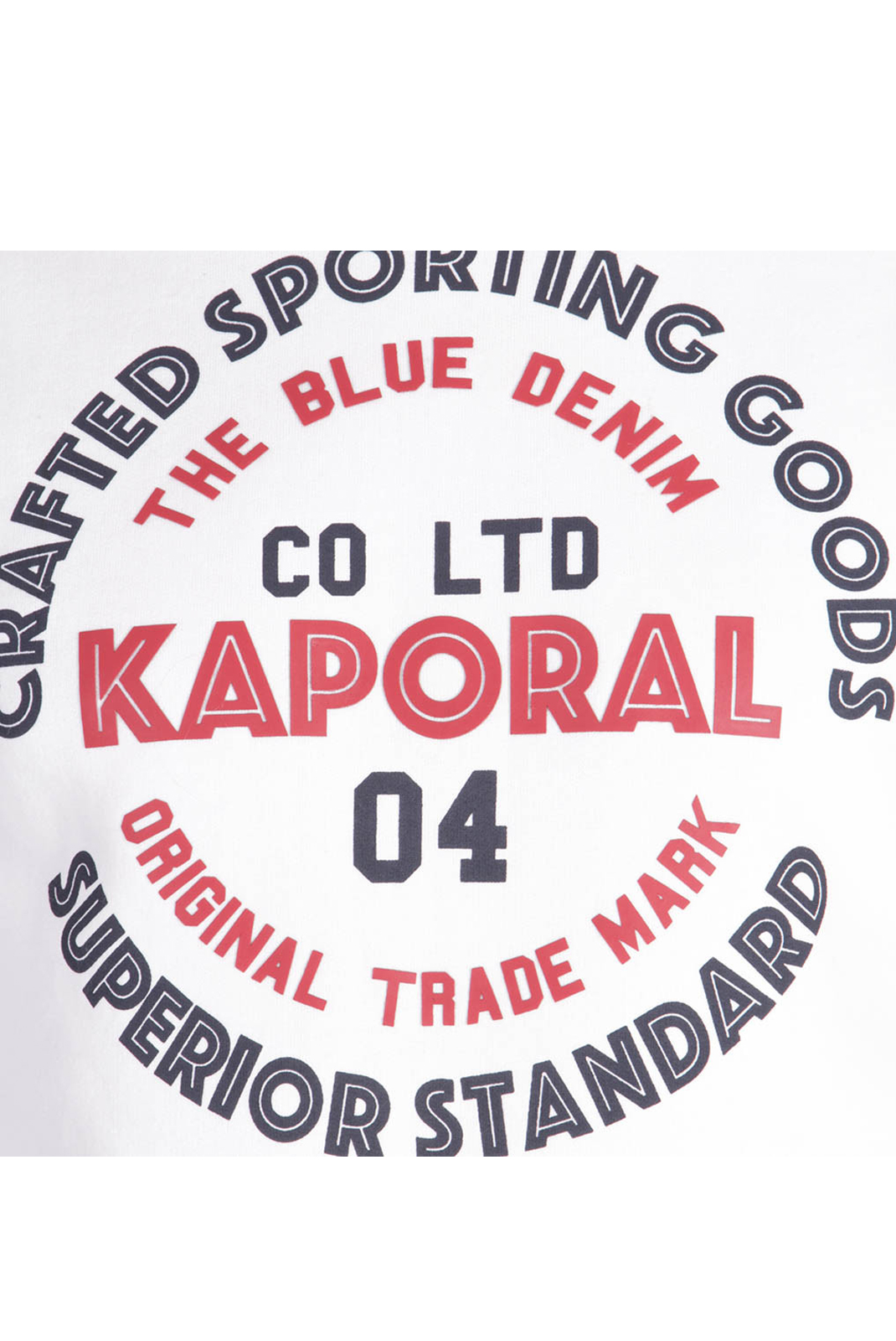 Kaporal Sweat Blanc À Capuche Goslo Inscription En Relief