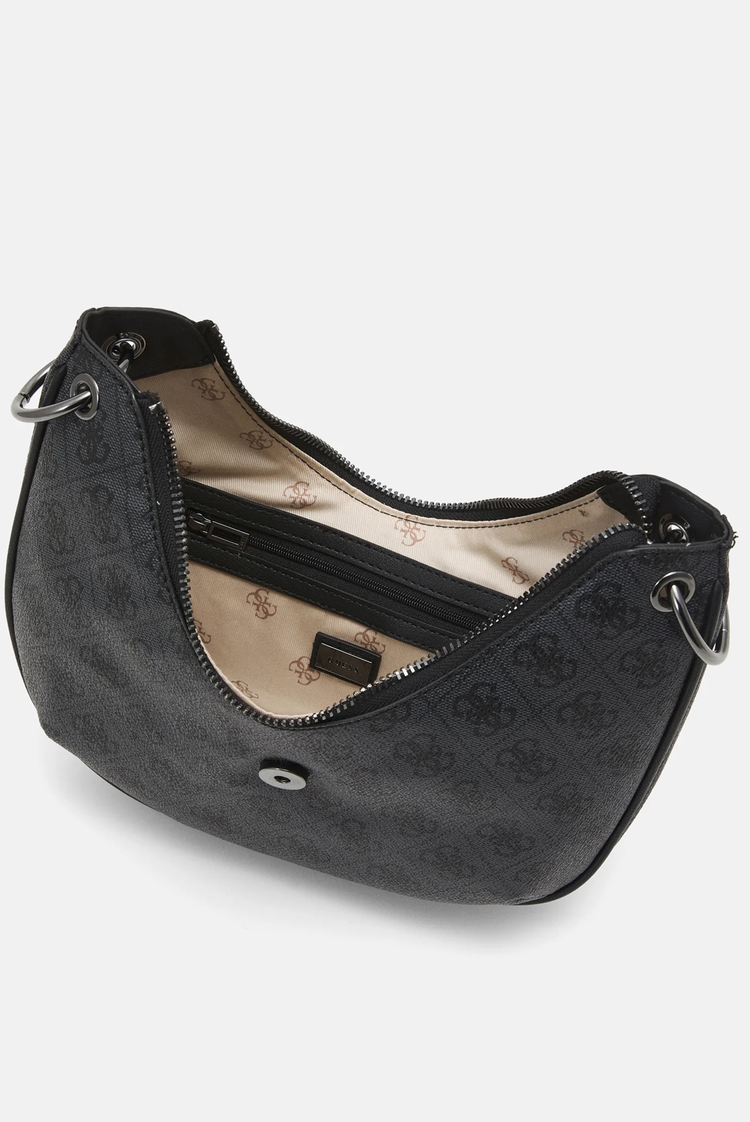  Mini Sac À Main Brightside Noir Porté Épaule Hwsm75 Guess