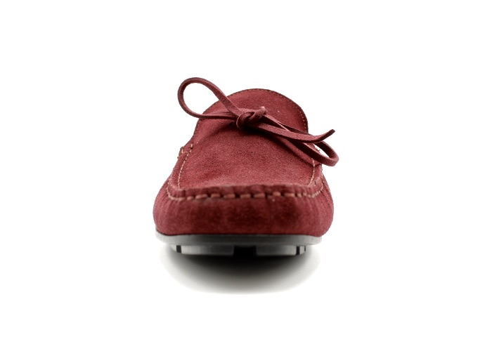 Mocassins bordeaux en cuir pour homme 