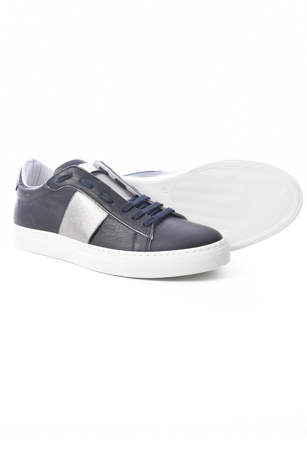 Baskets bleu marine en cuir pour homme - Redskins Nifosi