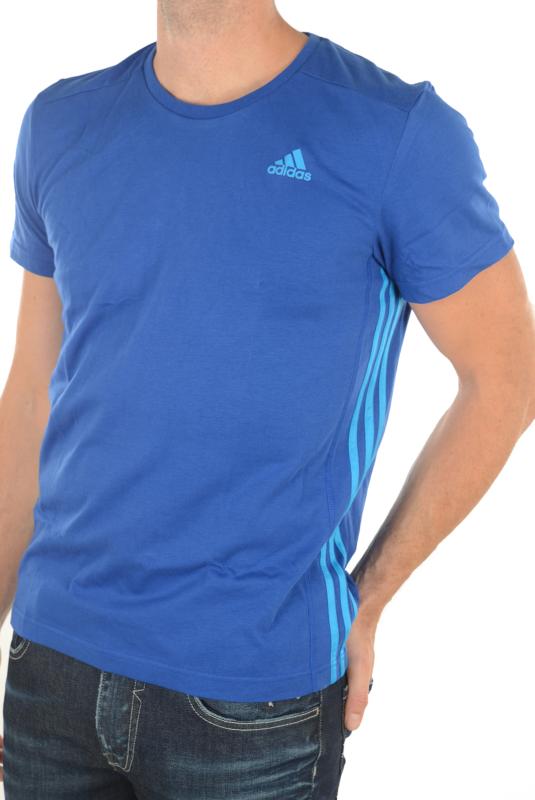 T shirt adidas homme bleu on sale