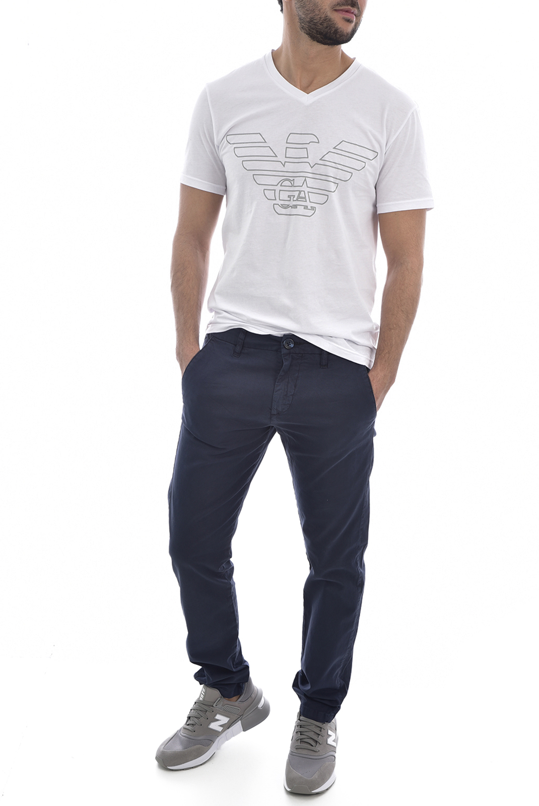 Tee-shirt blanc manches courtes Emporio Armani 111028