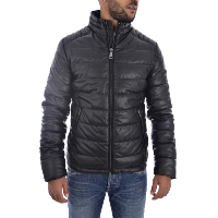 Guess Blouson Noir En Simili Cuir Wabc0