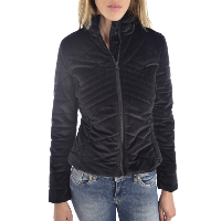 Kaporal Blouson Noir Ajusté Velours Popet 