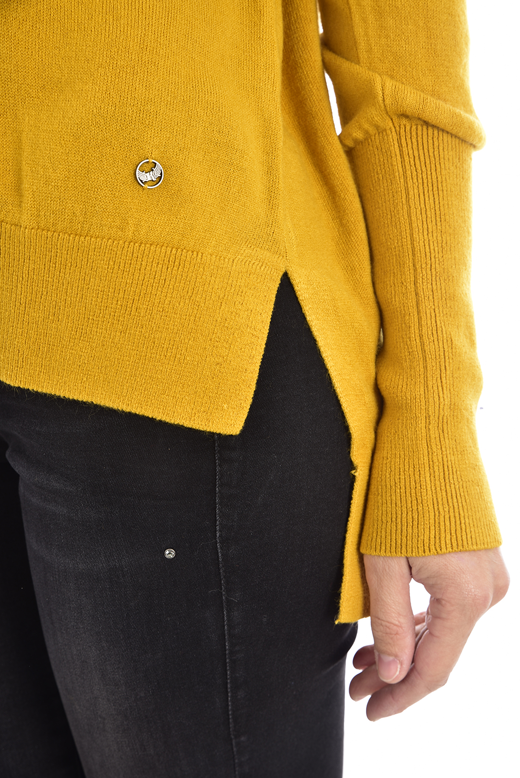 Pull jaune à col v  pour femme - Kaporal xero 