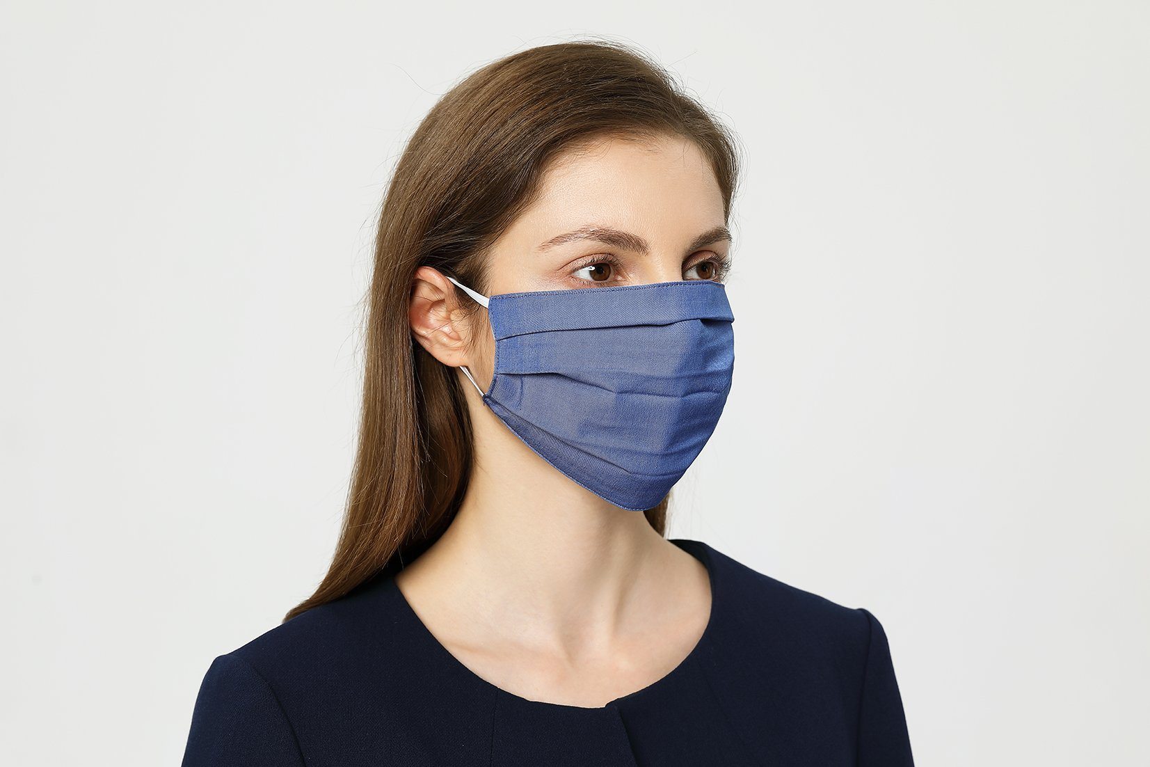 &#127467;&#127479; Masque Barrière Norme Française Afnor - Aide Bleu Jeans 