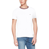 Tee-shirt blanc uni en coton homme - Tommy Hilfiger