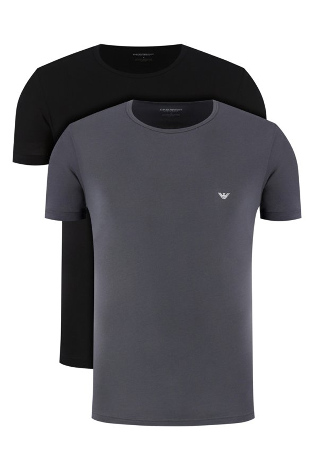 Emporio Armani Pack De 2 Tee-shirt Noir Et Gris