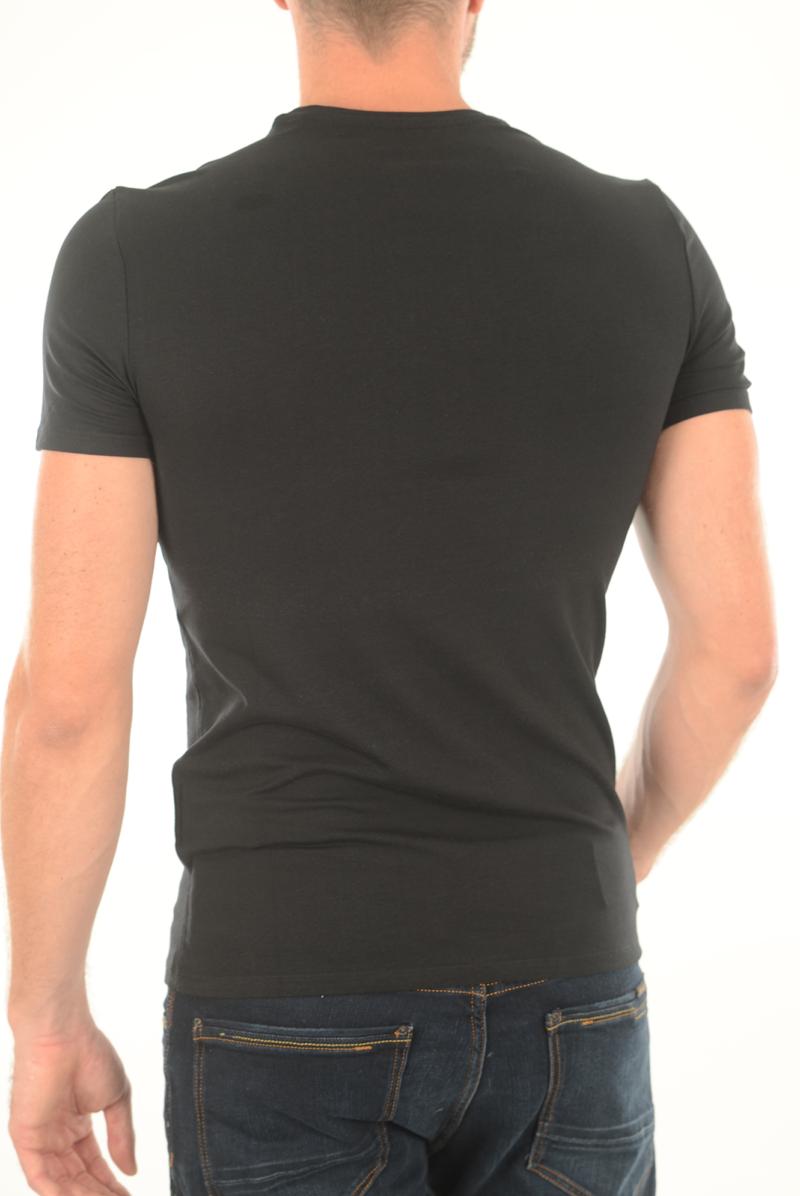 T-Shirt noir stretch homme - Guess M73i56 