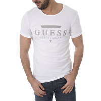 T-Shirt blanc homme Guess U82m00