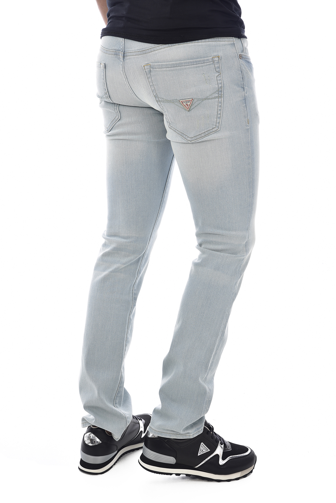 Jeans bleu skinny taille basse homme - Guess M92an2