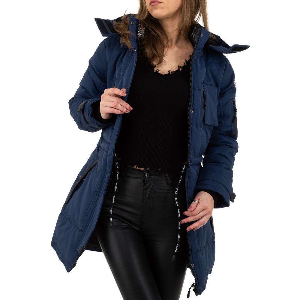 Doudoune à Capuche / Manteau à Capuche Bleu - Mode Femme