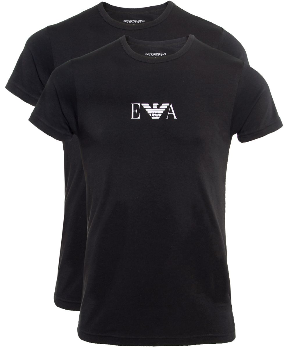 Emporio Armani Tee-shirt Noir À Manches Courtes 111267 Cc715 