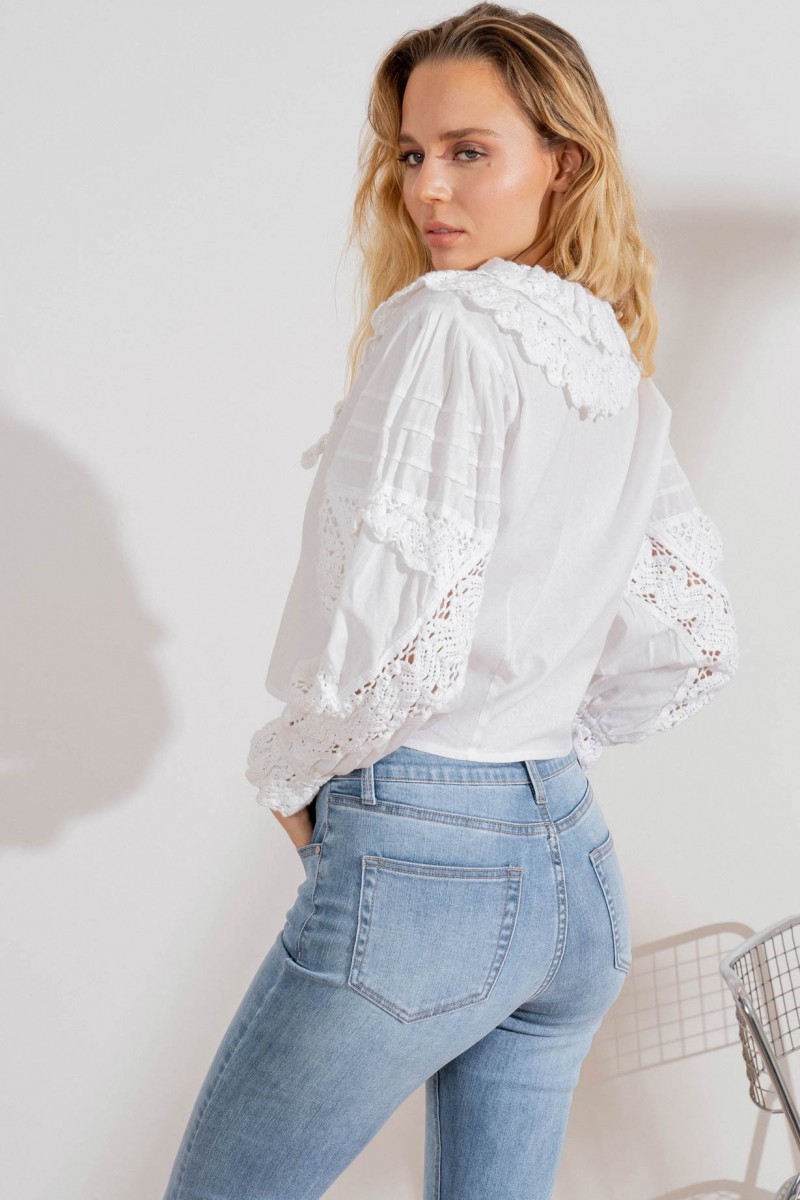 Jeans Bootcut Regular Bleu Taille Haute
