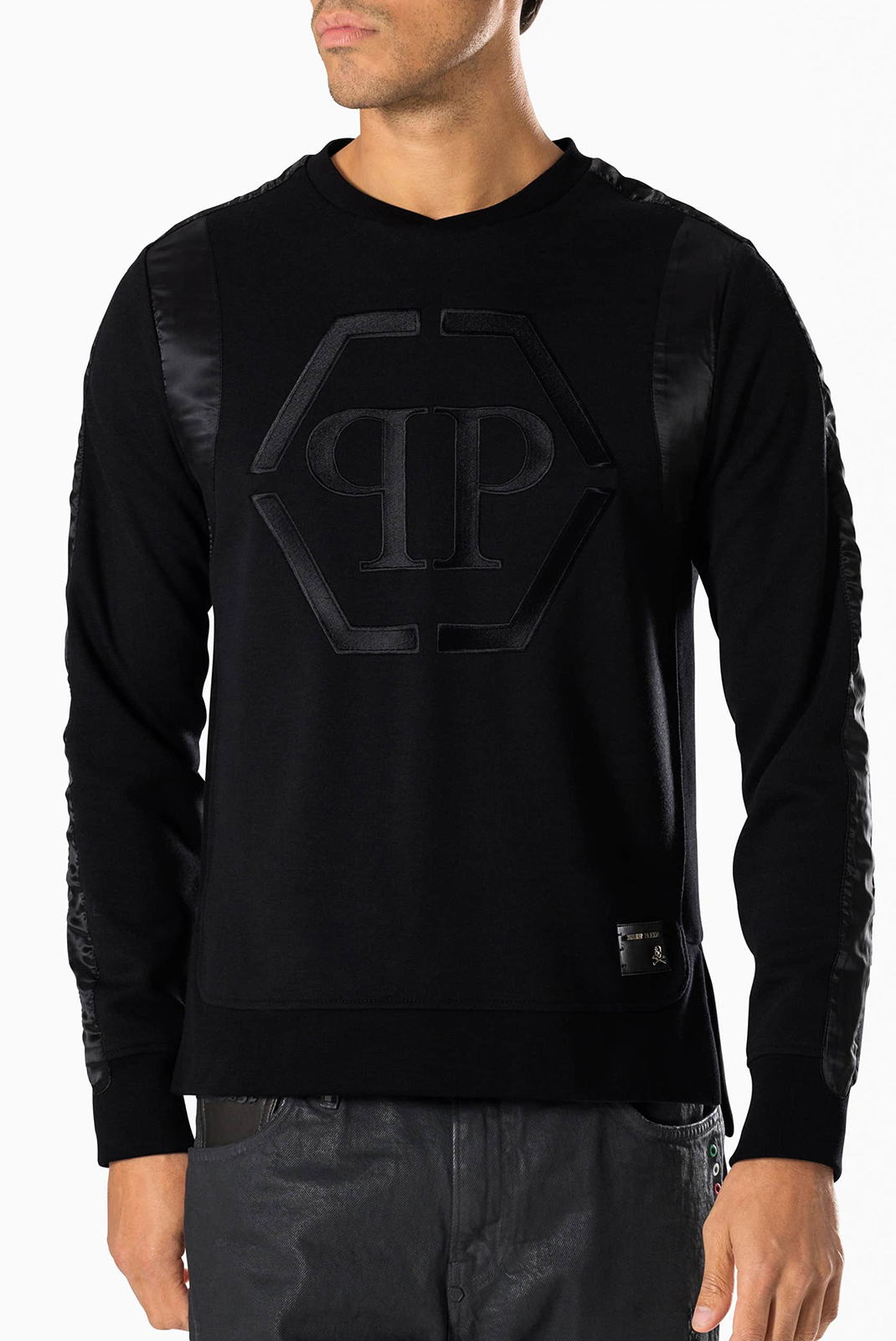 Pull noir pour homme - Philipp Plein Mjo0229 Star Of - PRIX FOU