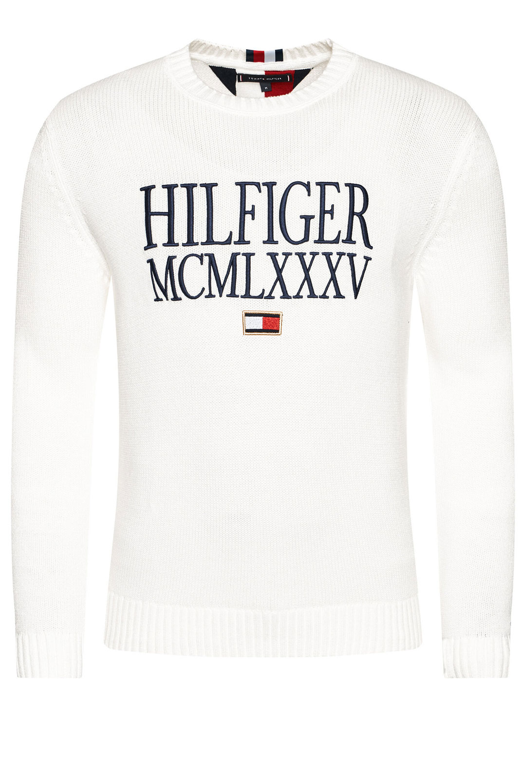 Pull blanc regular pour homme Tommy Hilfiger-  Mw0mw15456