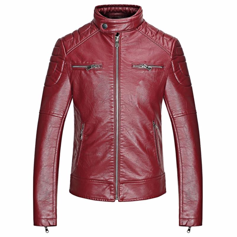 STYLE CUIR HOMME SIMILI VESTE MOTARD UMVzpS