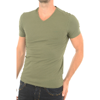 Guess Tee-shirt Kaki M73i55 Stretch Pour Homme