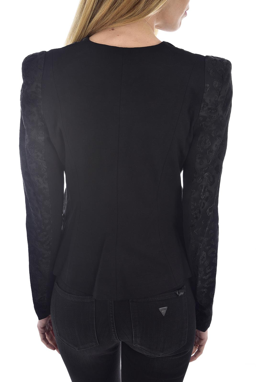 Guess Blazer Noir À Col V W81n05k6vy0 