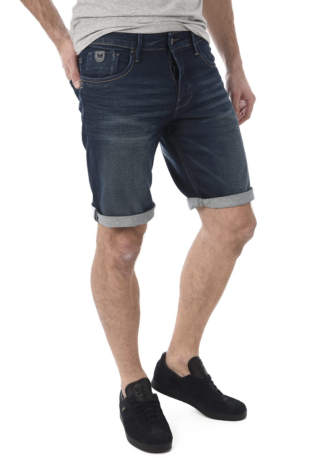 Kaporal Bermuda Denim Stretch Bleu Vito Pour Homme