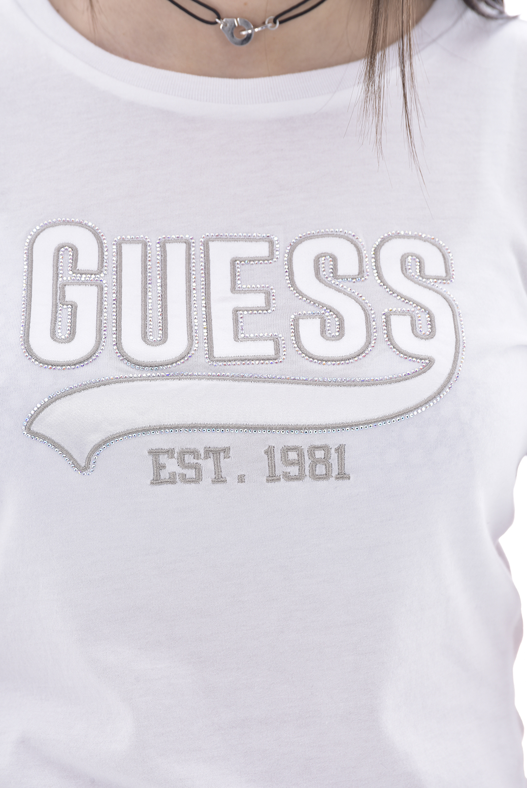 Tee-shirt blanc regular fit Guess - W1gi0h