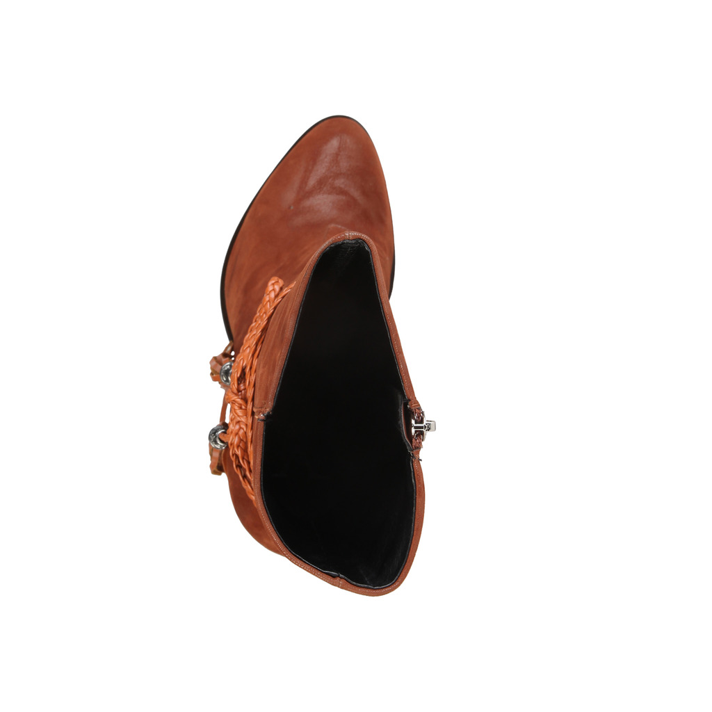 V1969 Bottines Marron Clervie À Talon