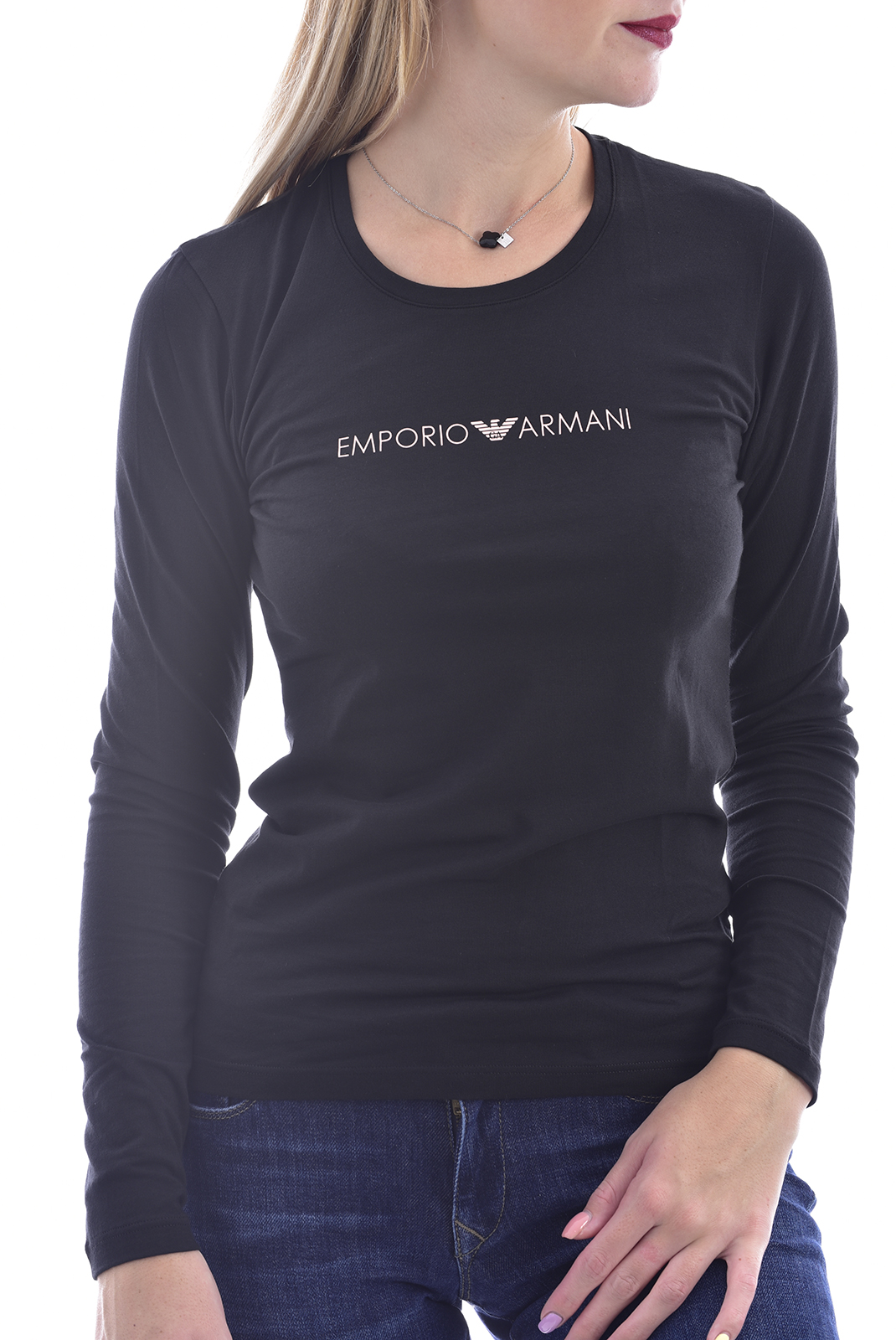 Tee-shirt d'hiver noir à manches longues Emporio Armani - 163229