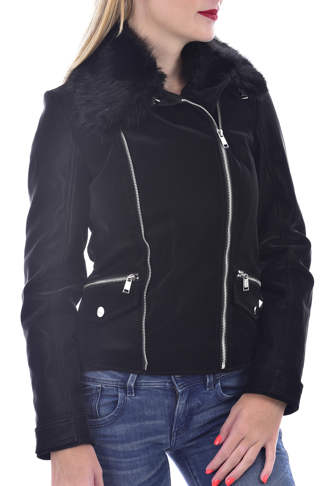 Blouson élégant noir femme - Guess W0bl90wdas0 