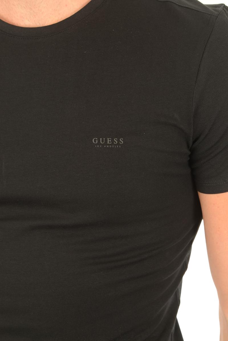 T-Shirt noir stretch homme - Guess M73i56 