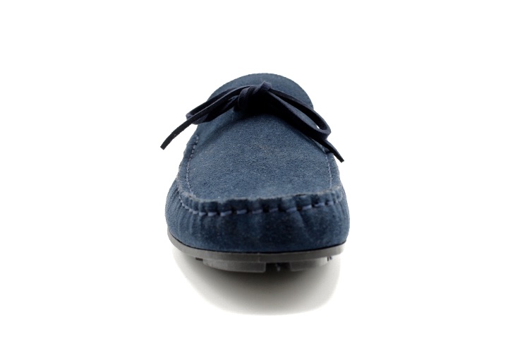 Mocassins bleu daim cuir intégrale pour homme