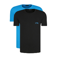 Pack 2 Tee-shirt bleu manches courtes homme Emporio Armani - 111670