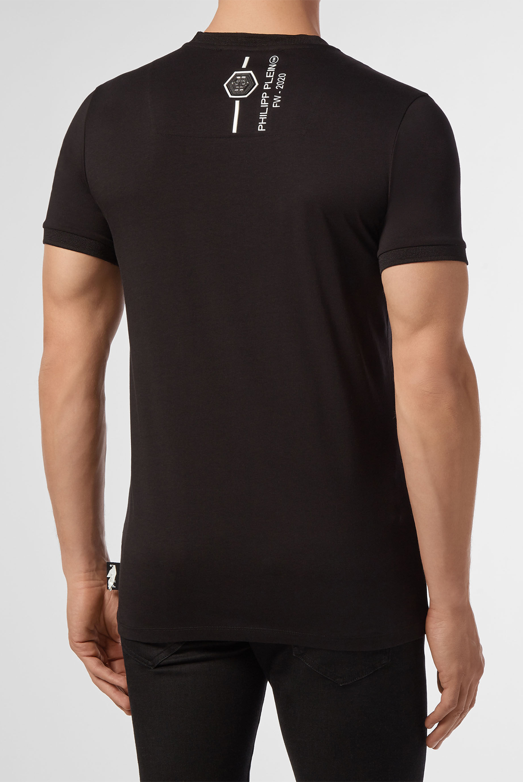 Tee-shirt Platine Noir Mtk3678 Philipp Plein