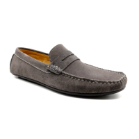 Mocassins gris en cuir - haute qualit pour homme