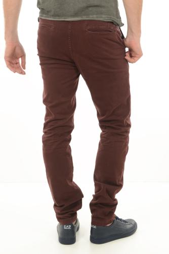 Lee Cooper Garven - Chino Fuselé Stretch Bordeaux Homme