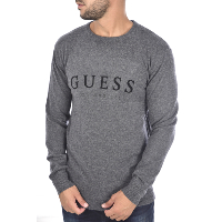 Pull gris manches longues homme - Guess M94r52