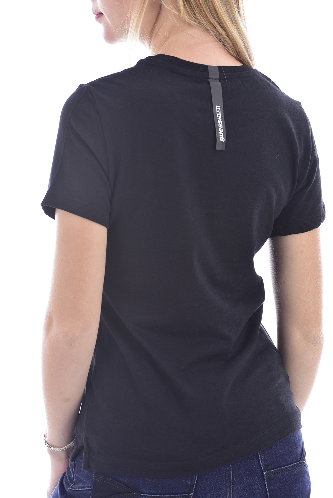 Tee-shirt noir pour femme Guess - W0bi14 