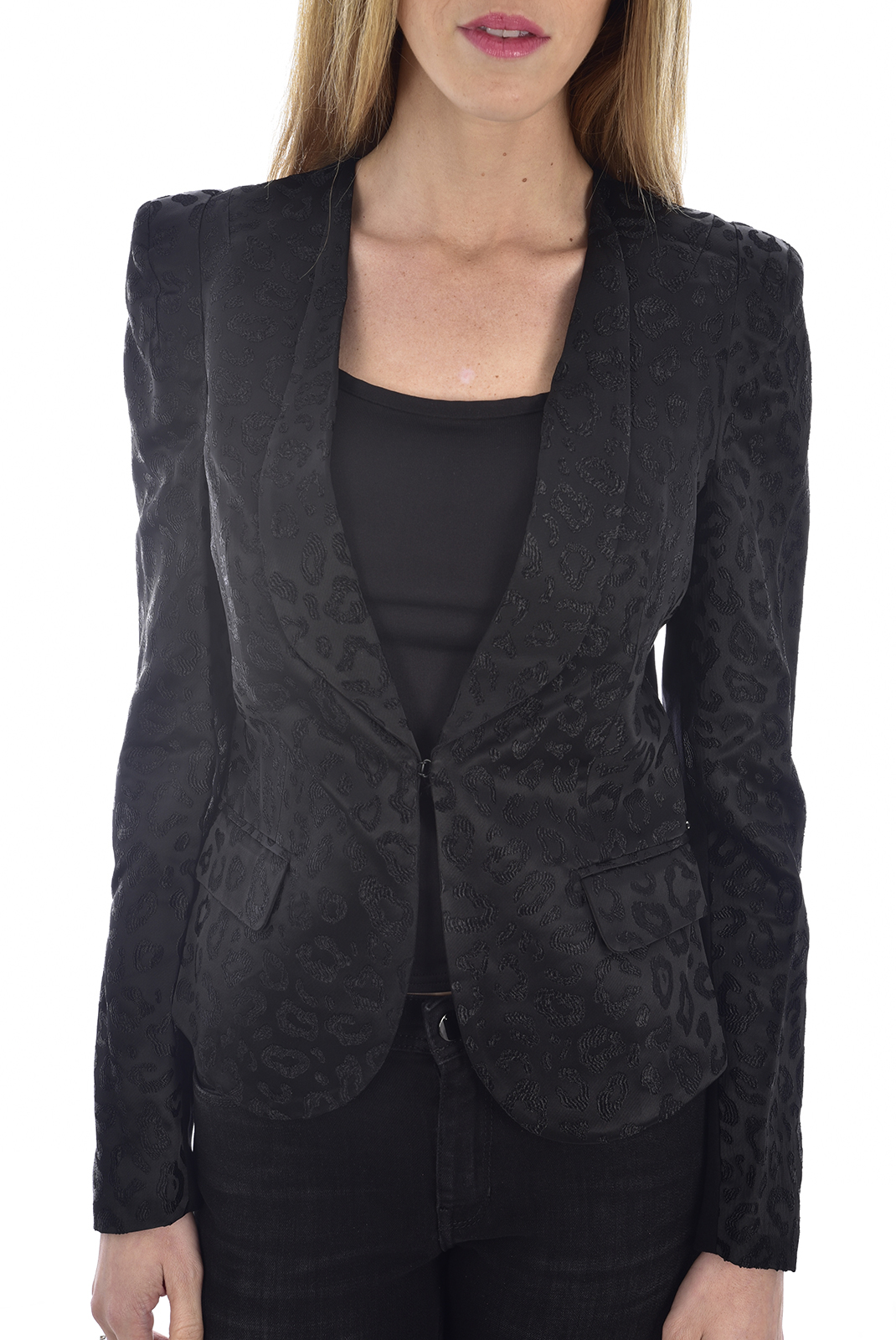 Guess Blazer Noir À Col V W81n05k6vy0 