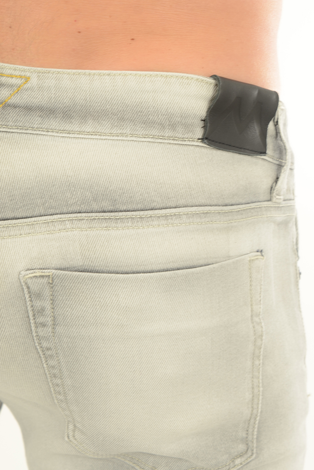 Jeans gris skinny stretch pour homme Meltin'pot  - Meret D1573