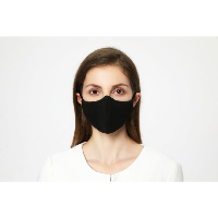 &#127467;&#127479; Lot de 10 Masques Barrière Lavable 100% Coton / Positive Noir réglable Unisex
