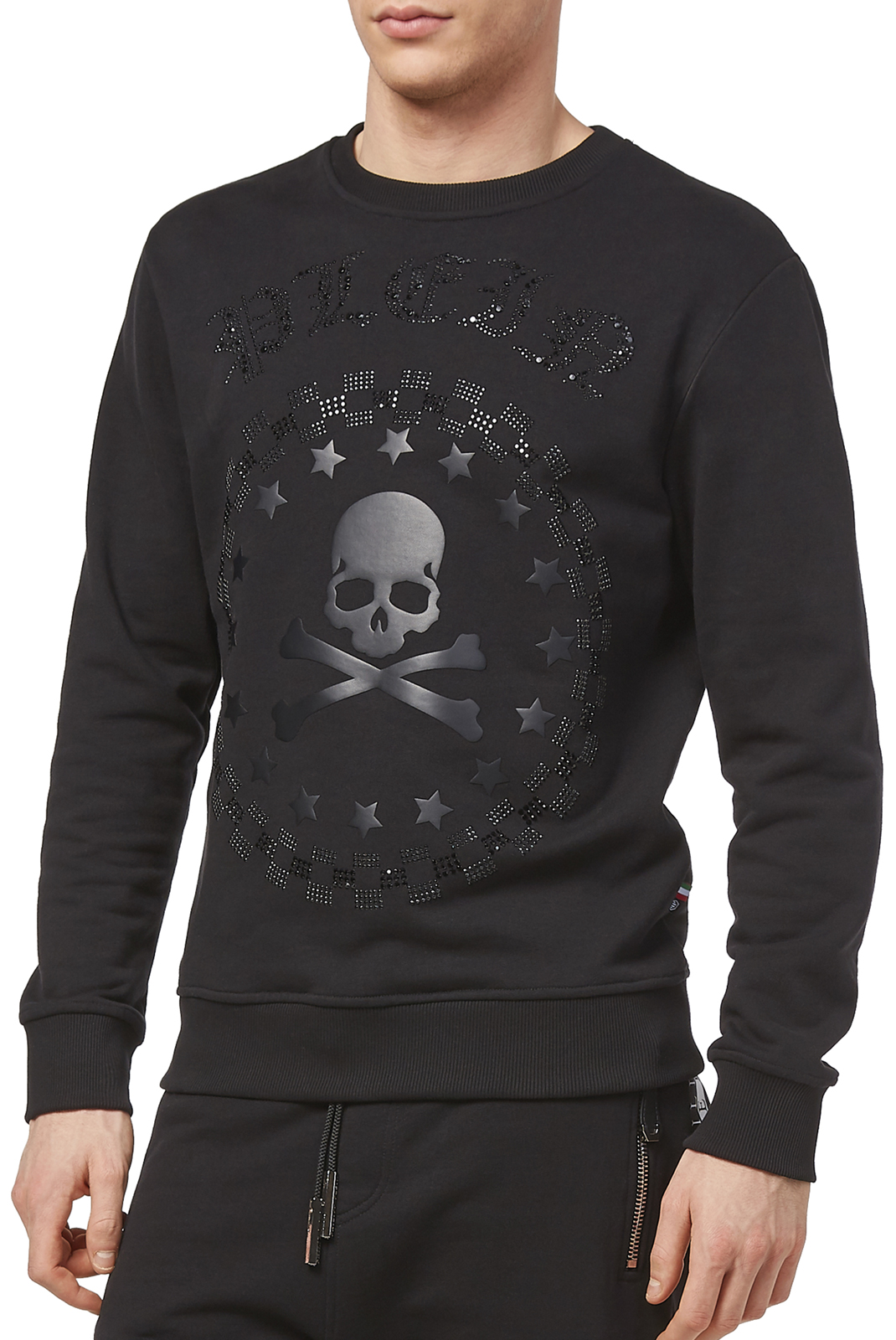 Pull noir pour homme Philipp Plein - Bullet P18c Mjo0333 - PRIX FOU