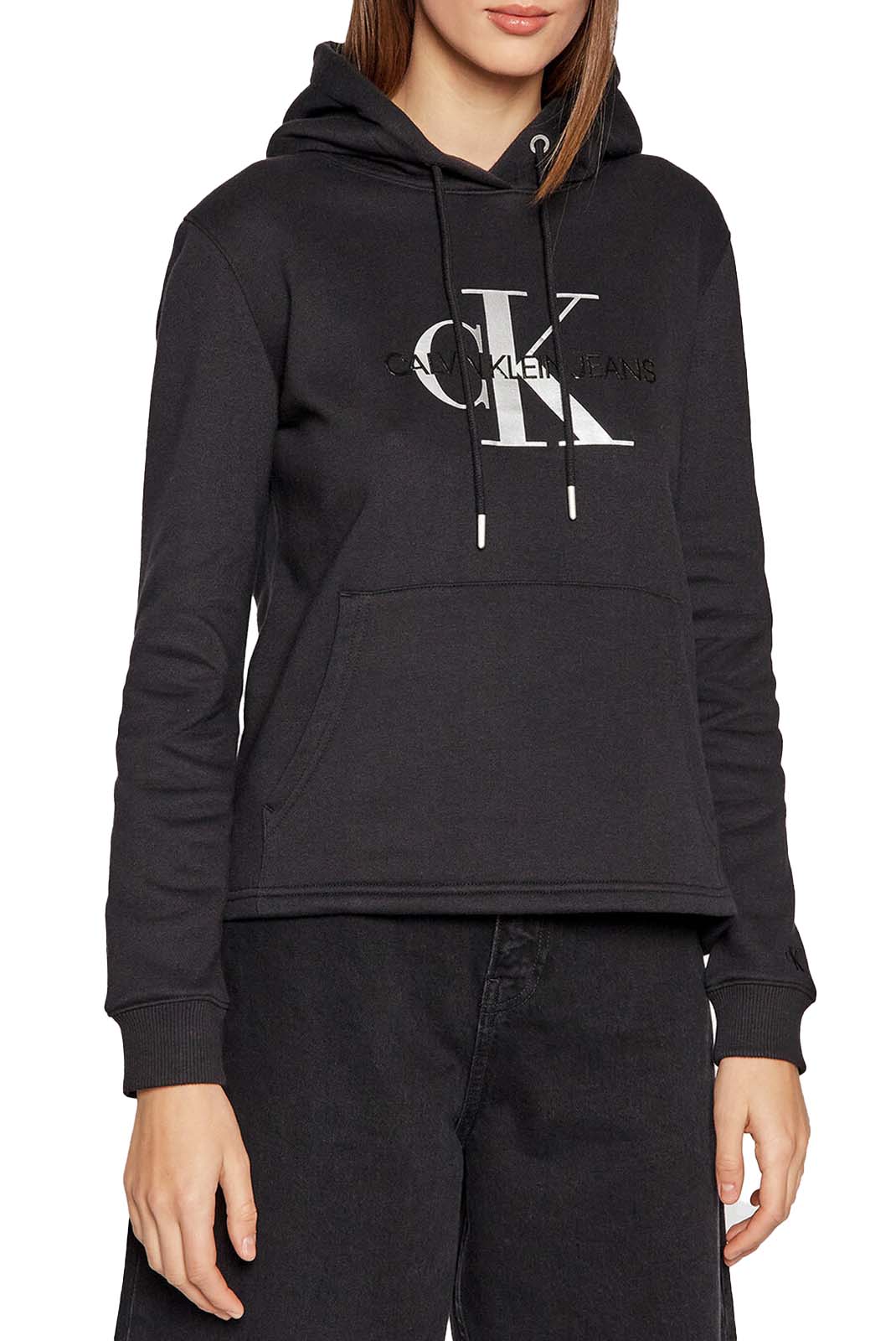 Sweat noir à capuche & coton bio Calvin Klein - J20j216951