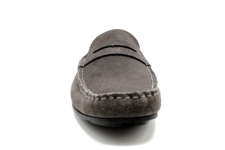 Mocassins gris en cuir - haute qualité pour homme