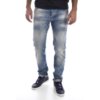 Jeans bleu stretch regular pour homme Meltin Pot - D1577